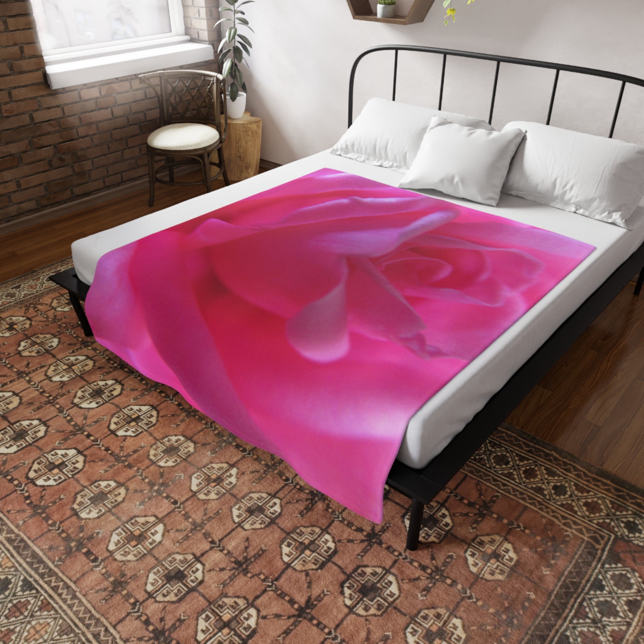 Soft Floral Rose | Fleece Blanket | Blossom Blankets