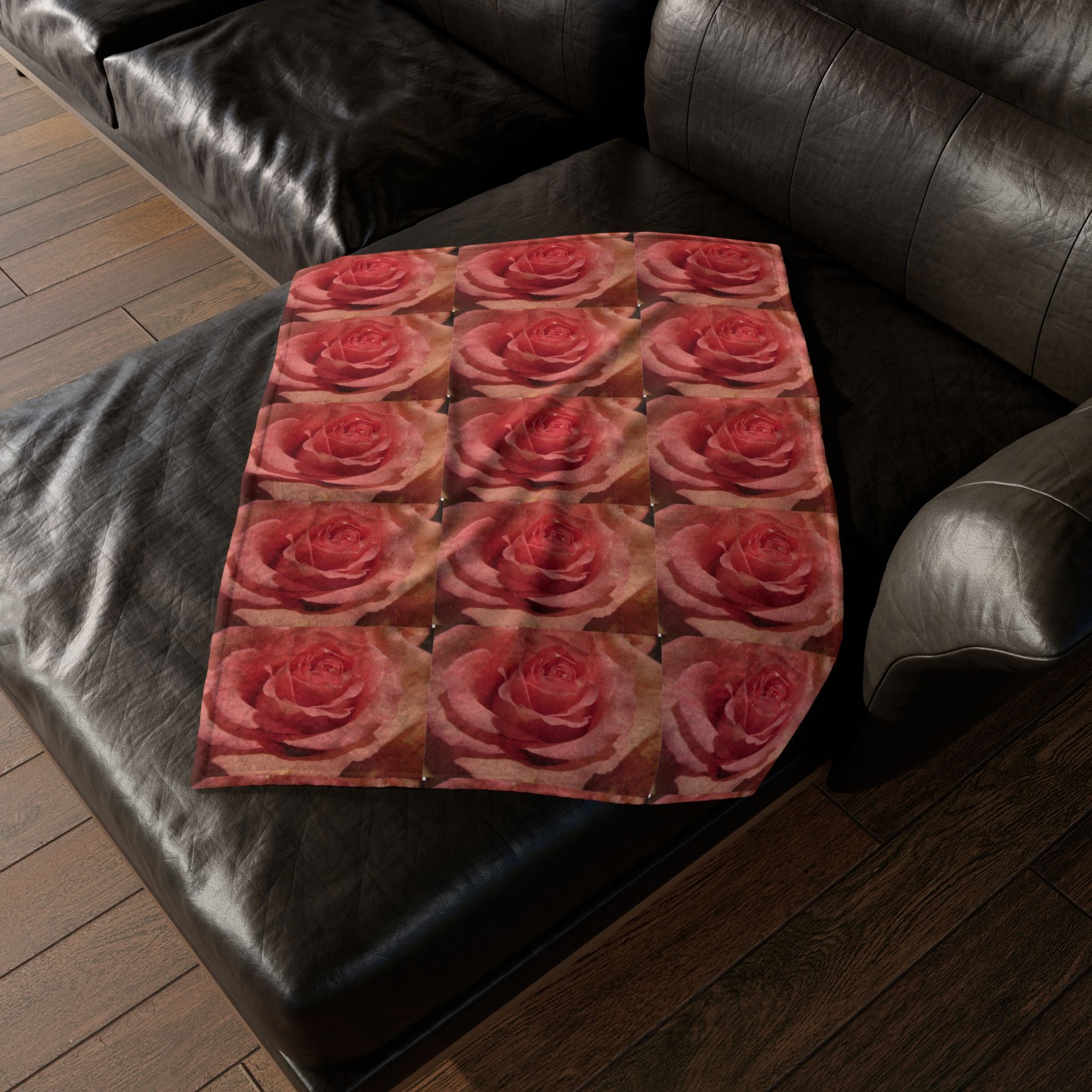 Realistic Rose Pattern Blanket - Romantic Garden Soft Polyester Bedding | Blossom Blankets