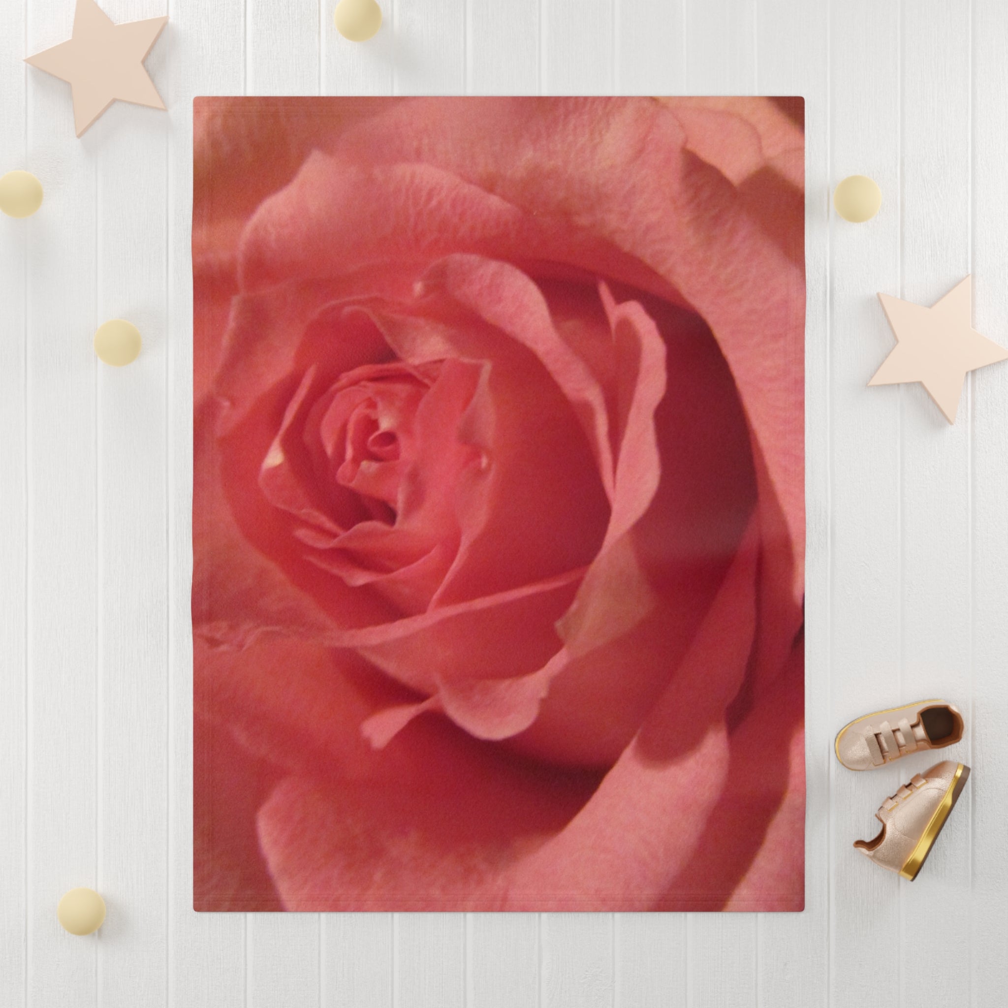Rose Petal Baby Blanket - Soft Fleece Nursery Decor 30x40 | Blossom Blankets