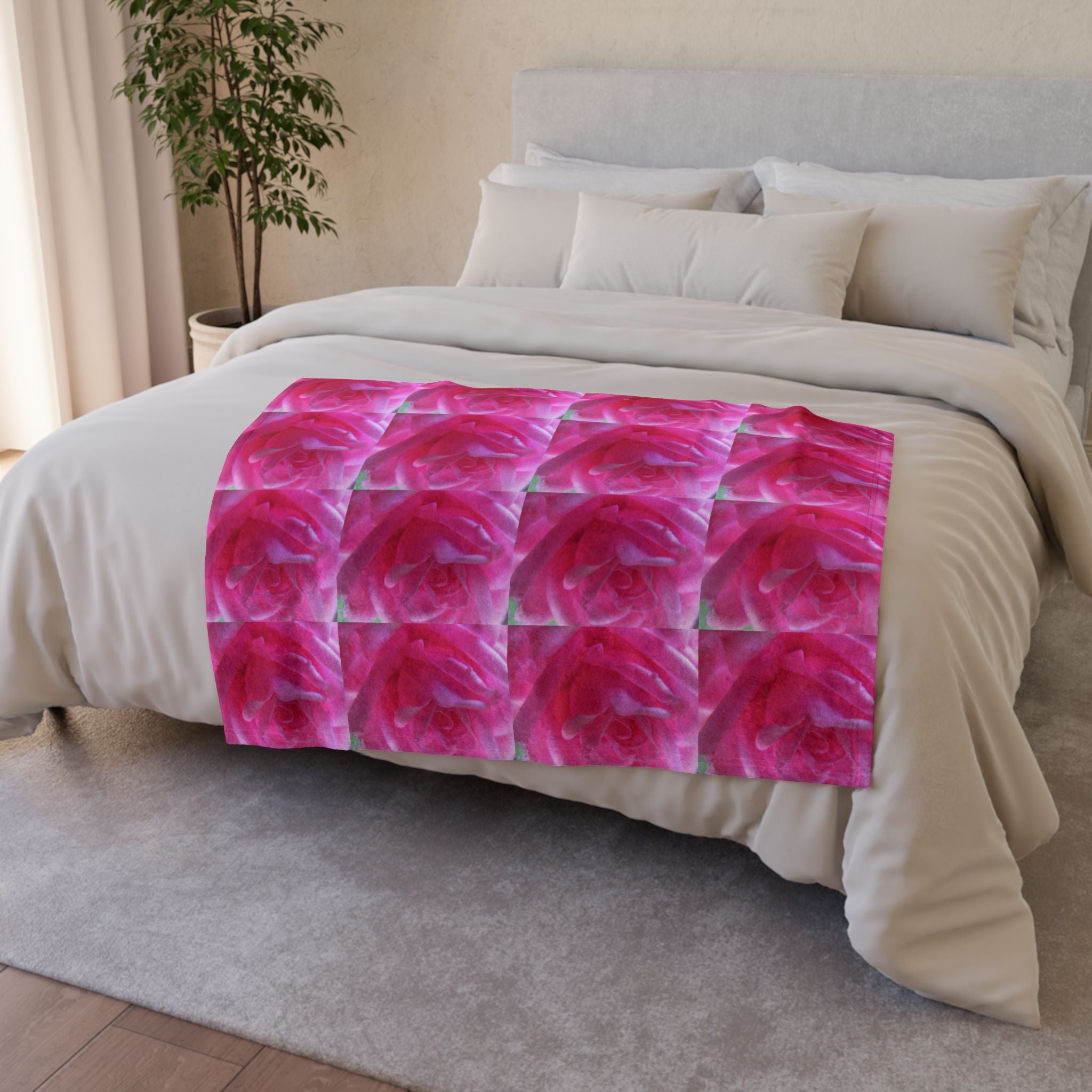 Bright Rose Pattern | Soft Polyester Blanket | Blossom Blankets
