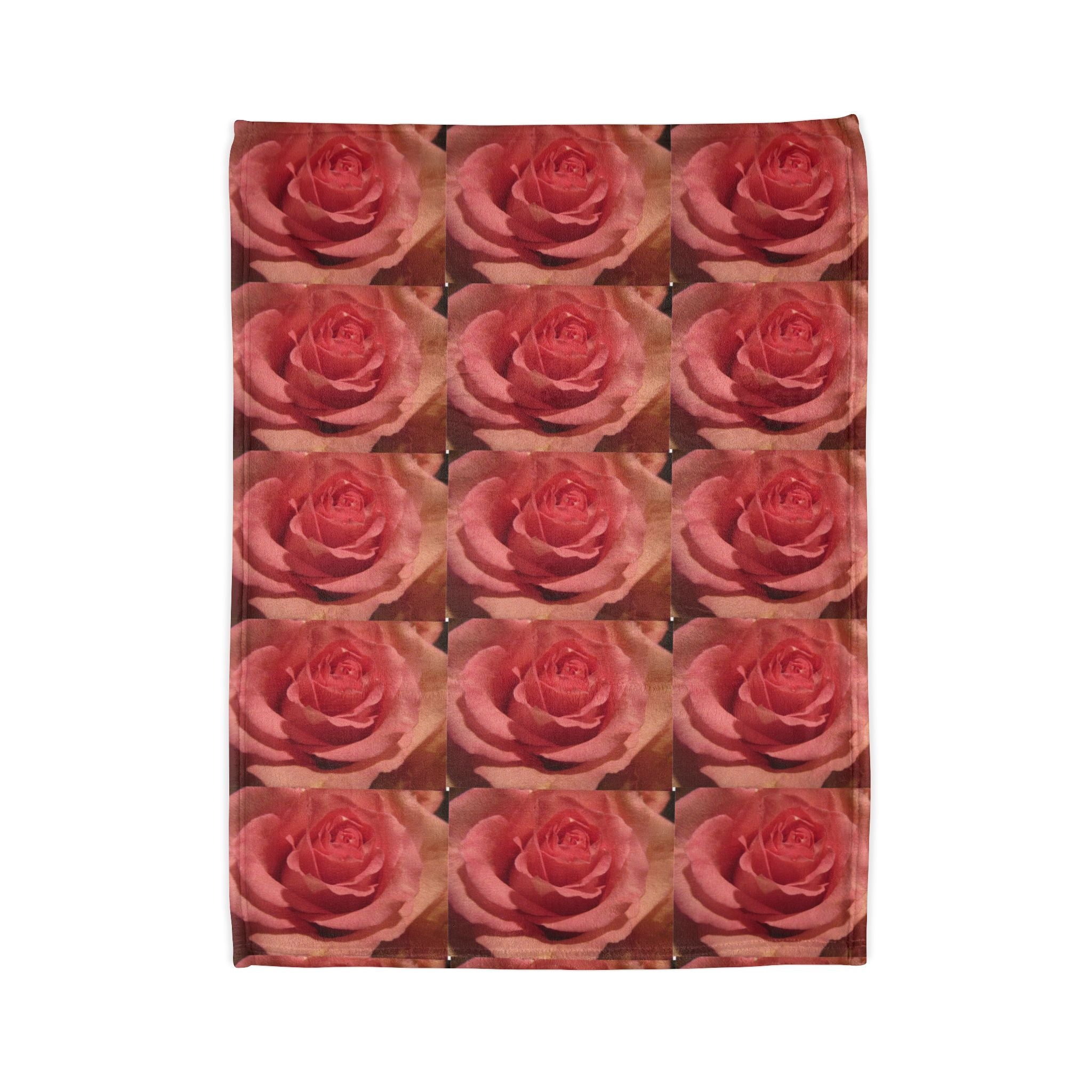 Realistic Rose Pattern Blanket - Romantic Garden Soft Polyester Bedding | Blossom Blankets