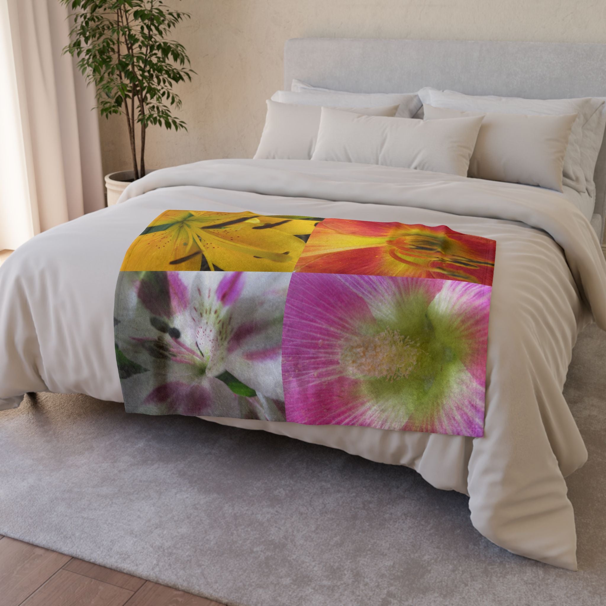 Floral Print Blanket - Soft Polyester | Blossom Blankets
