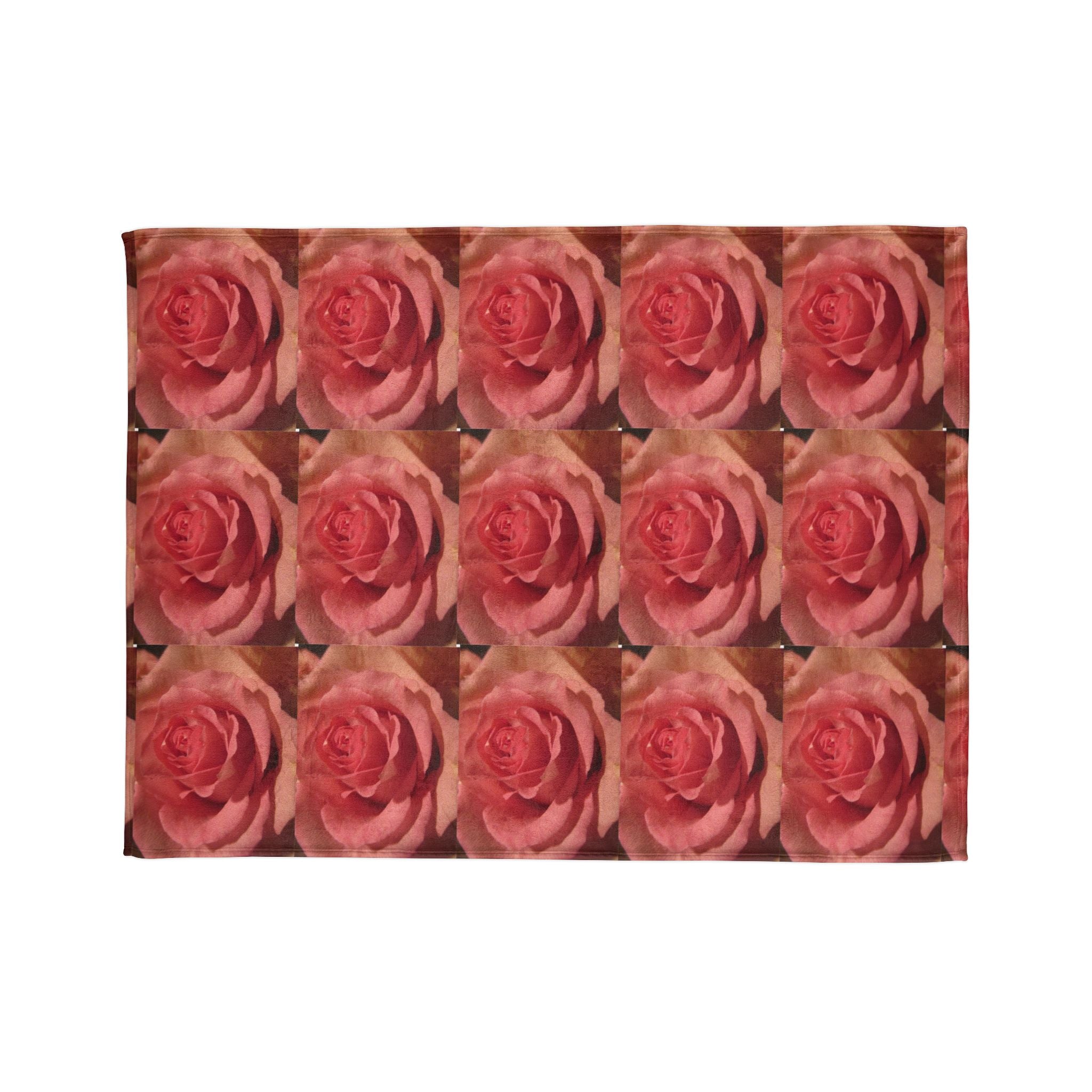 Realistic Rose Pattern Blanket - Romantic Garden Soft Polyester Bedding | Blossom Blankets