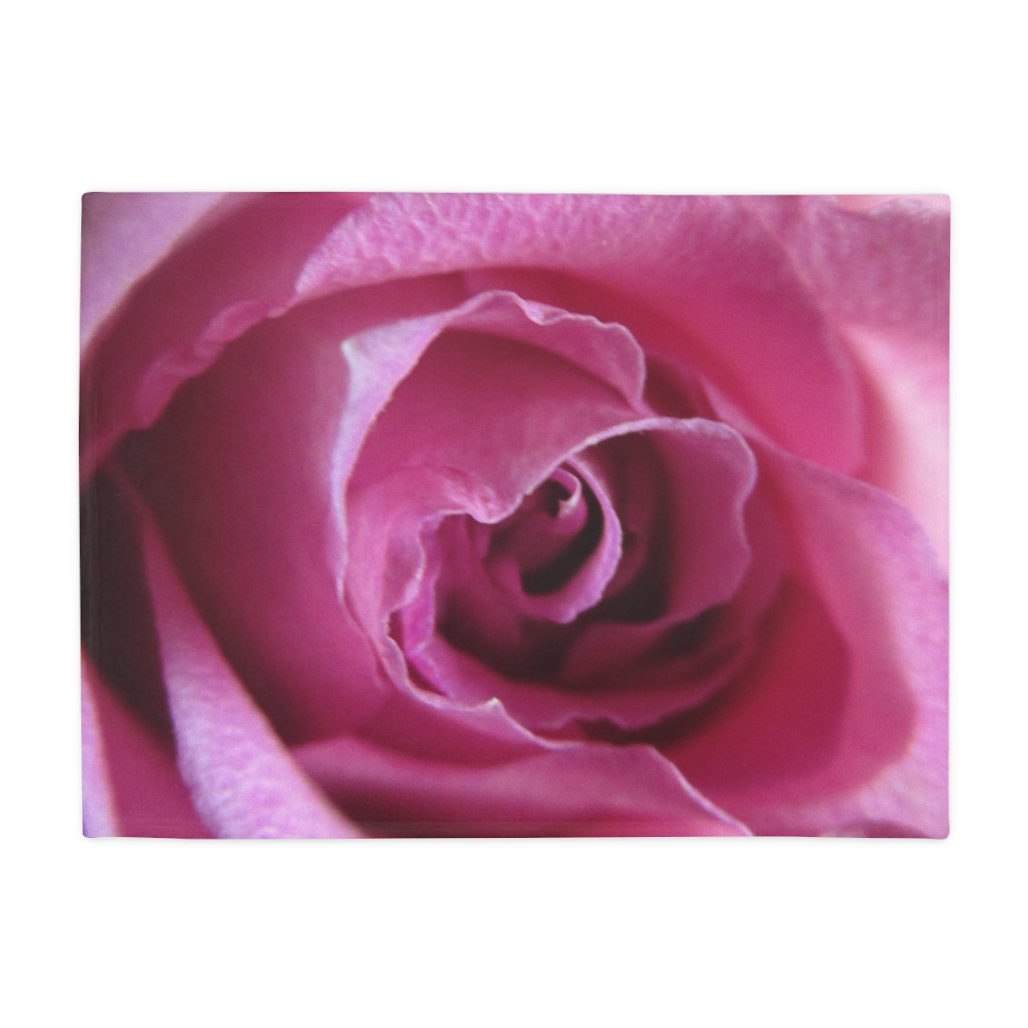 Realistic Single Rose Plush Fleece Blanket - Luxurious Garden Comfort Bedding | Blossom Blankets