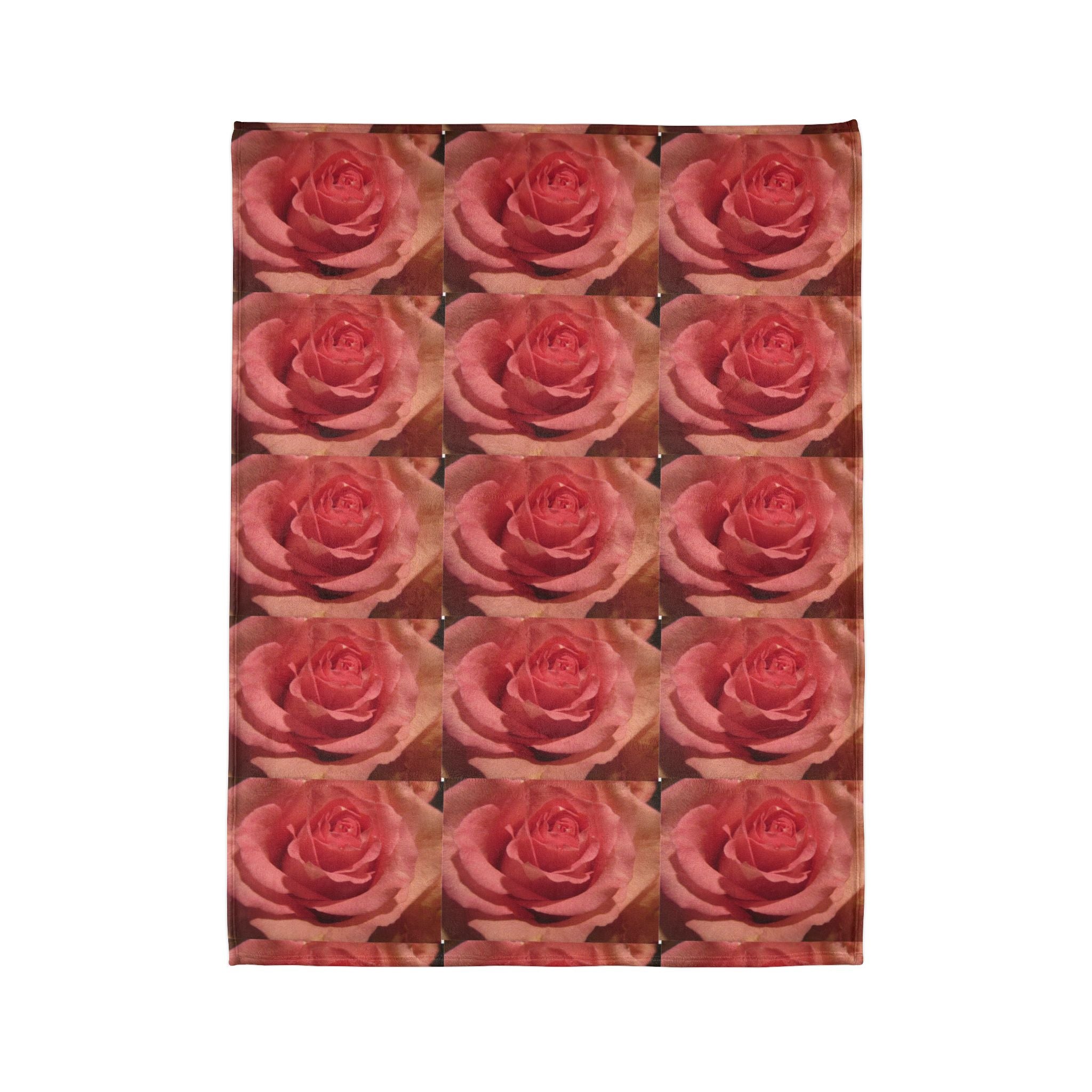 Realistic Rose Pattern Blanket - Romantic Garden Soft Polyester Bedding | Blossom Blankets