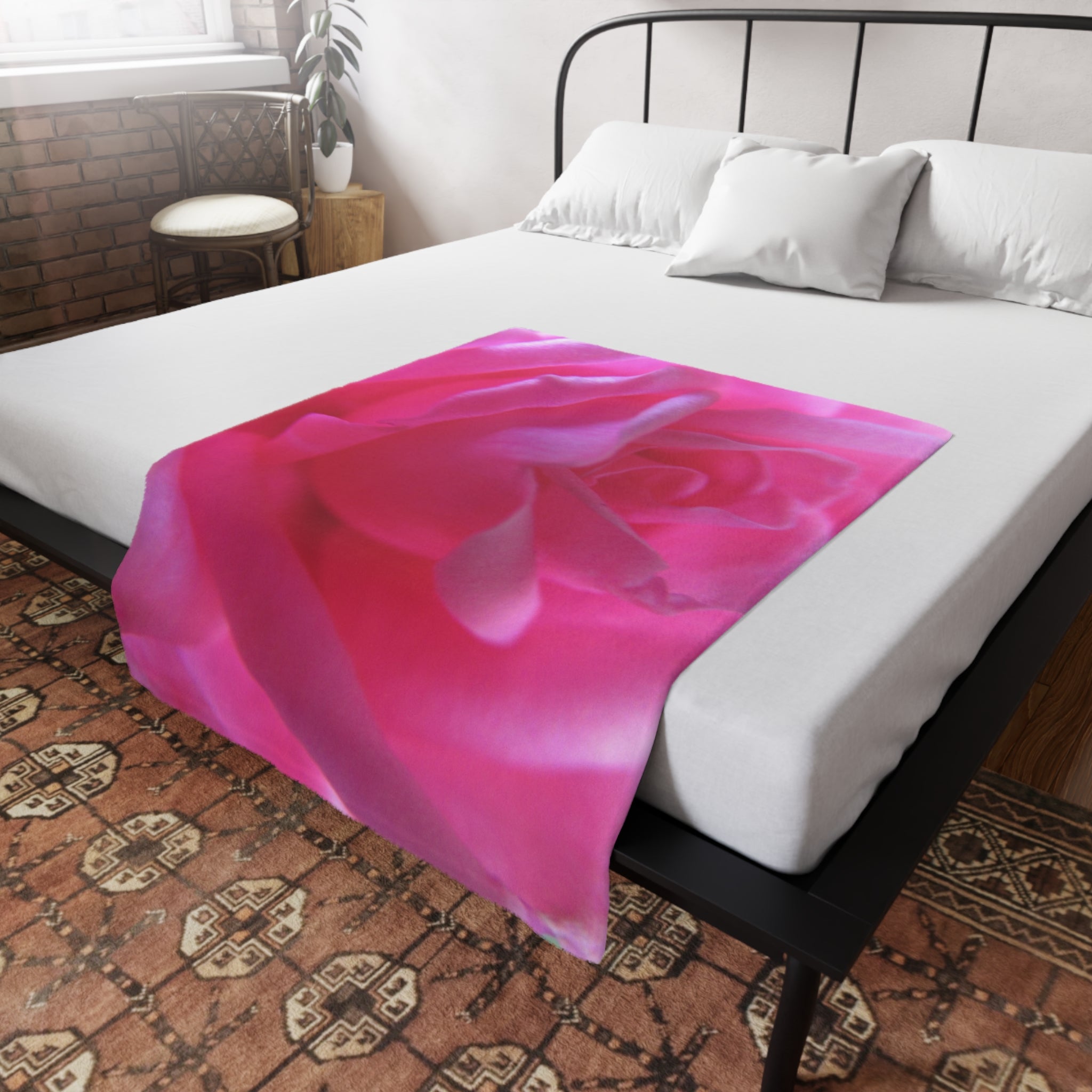 Soft Floral Rose | Fleece Blanket | Blossom Blankets