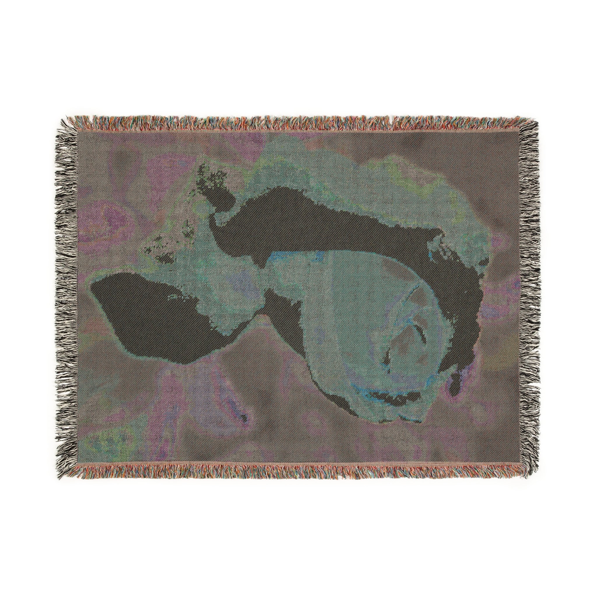 Bright Pink Rose | Woven Blanket | Blossom Blankets
