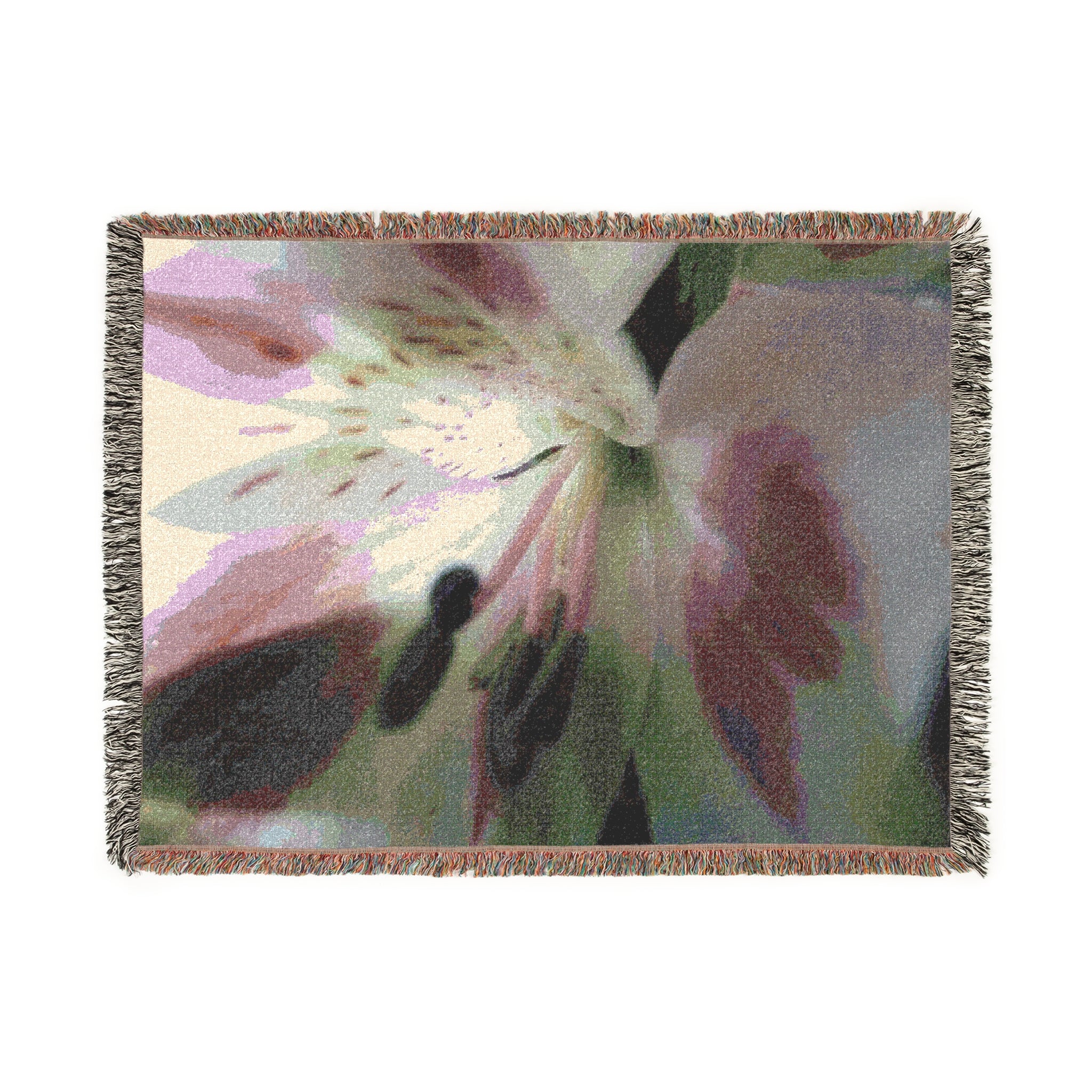Light Purple Floral | Woven Blanket | Blossom Blankets