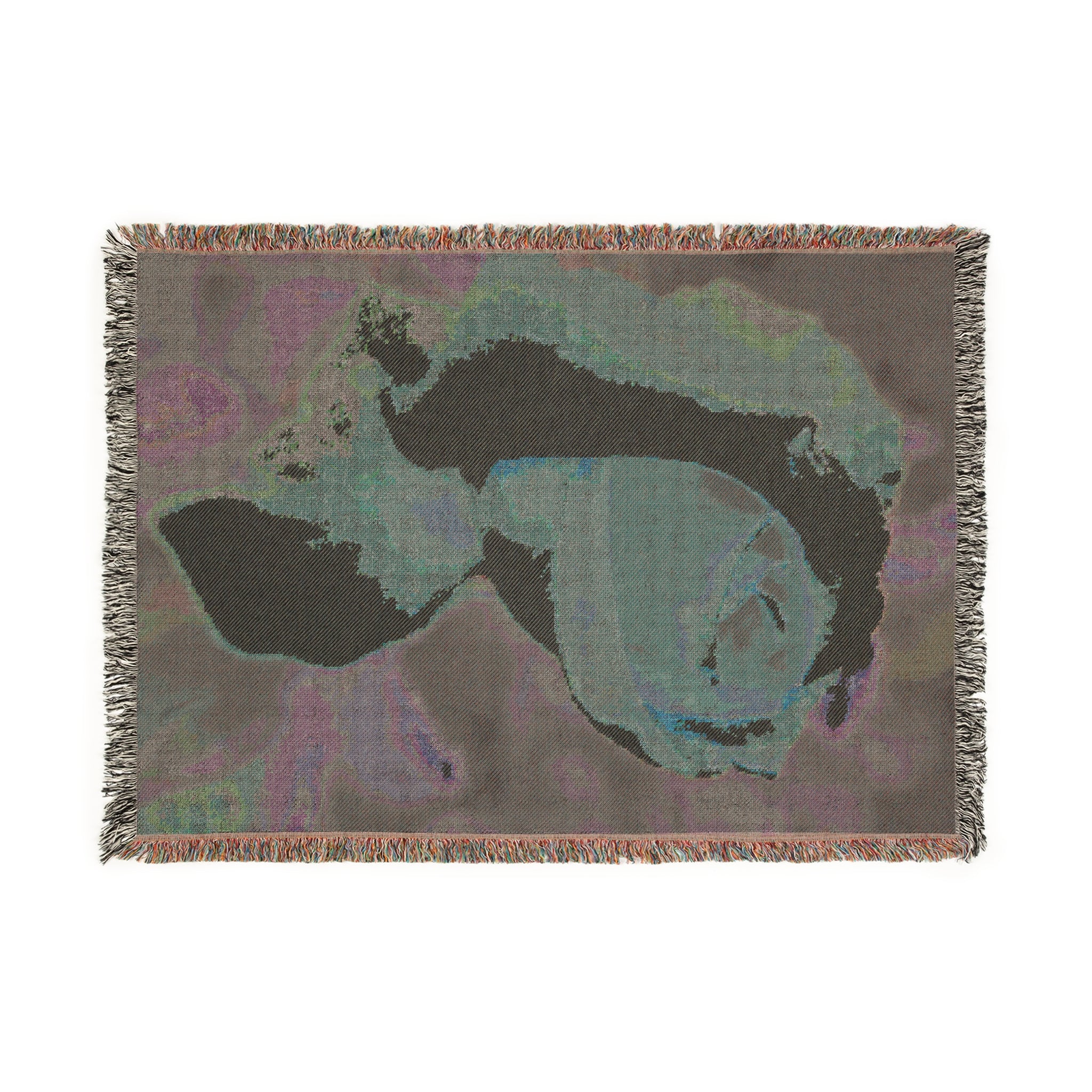 Bright Pink Rose | Woven Blanket | Blossom Blankets