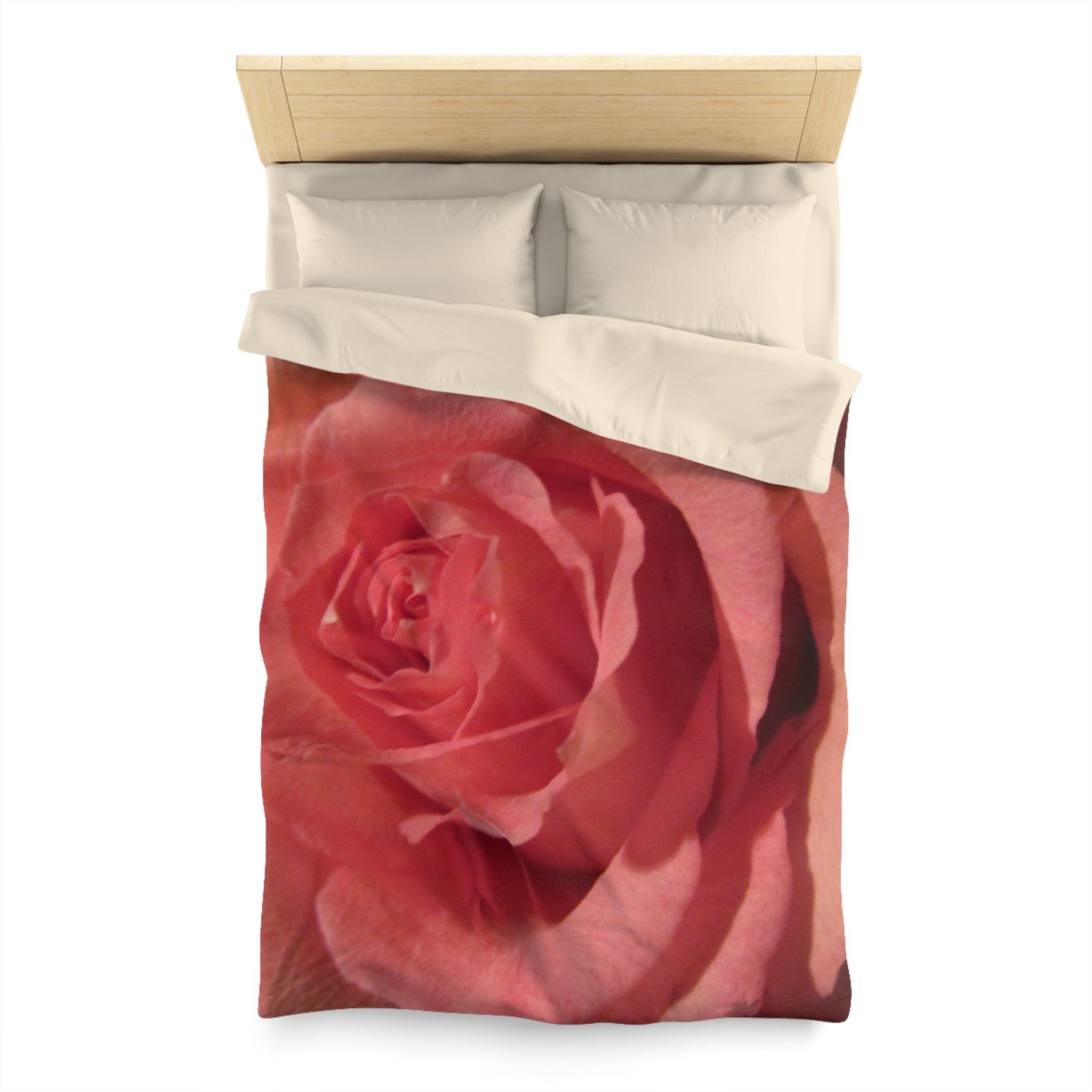 Romantic Rose Microfiber Duvet Cover - Blossom Blankets