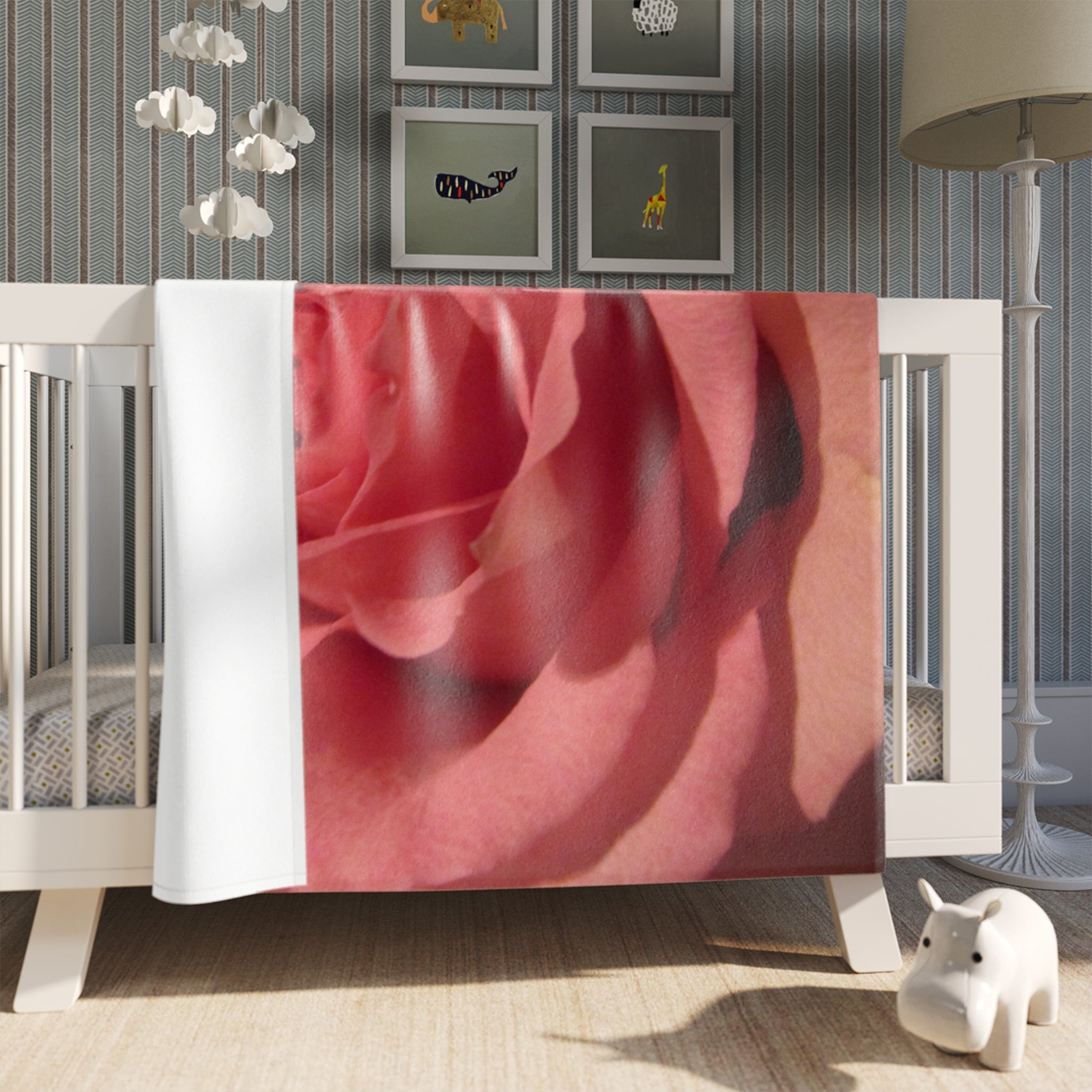 Elegant Floral Rose | Throw Blanket | Blossom Blankets