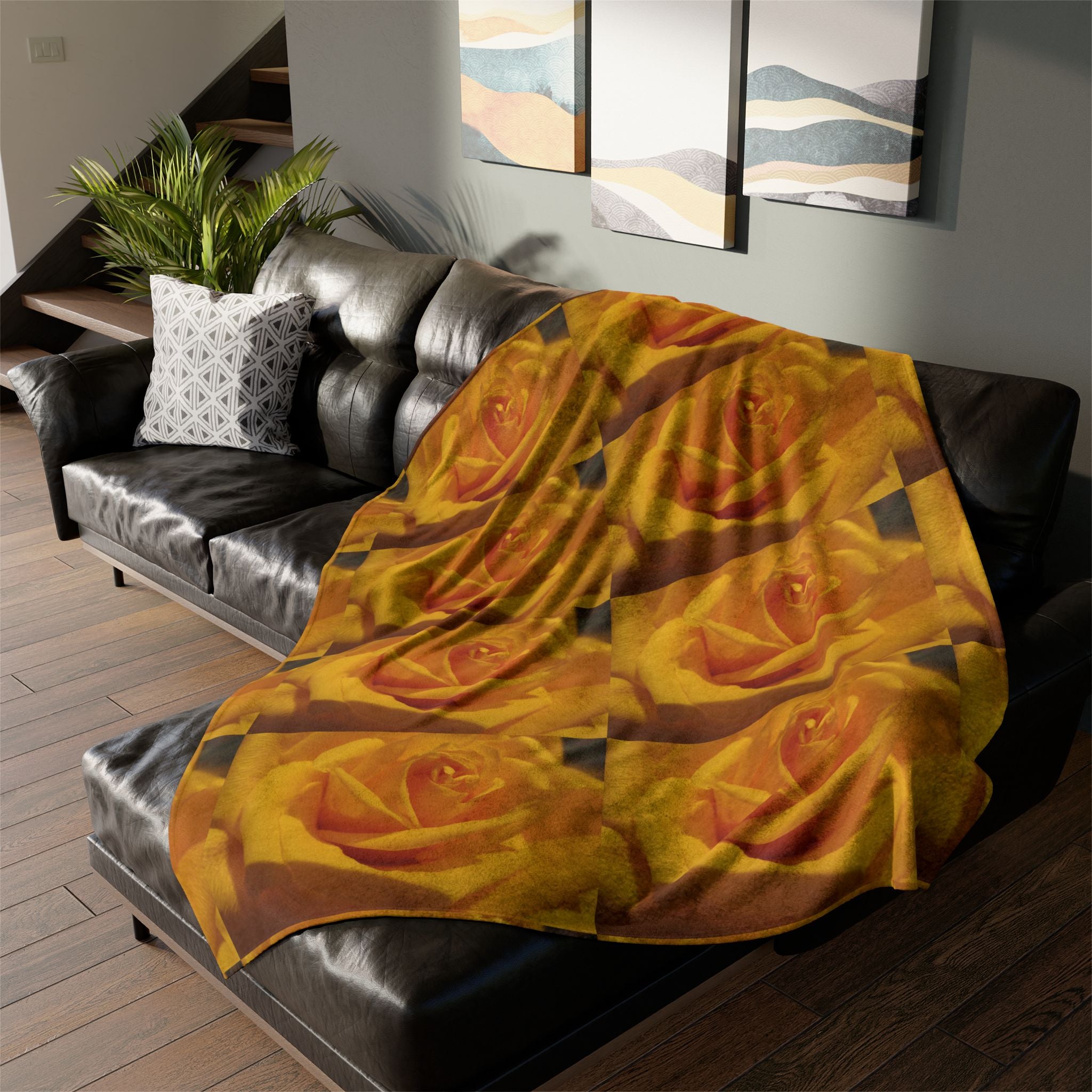 Golden Rose | Soft Polyester Blanket | Blossom Blankets