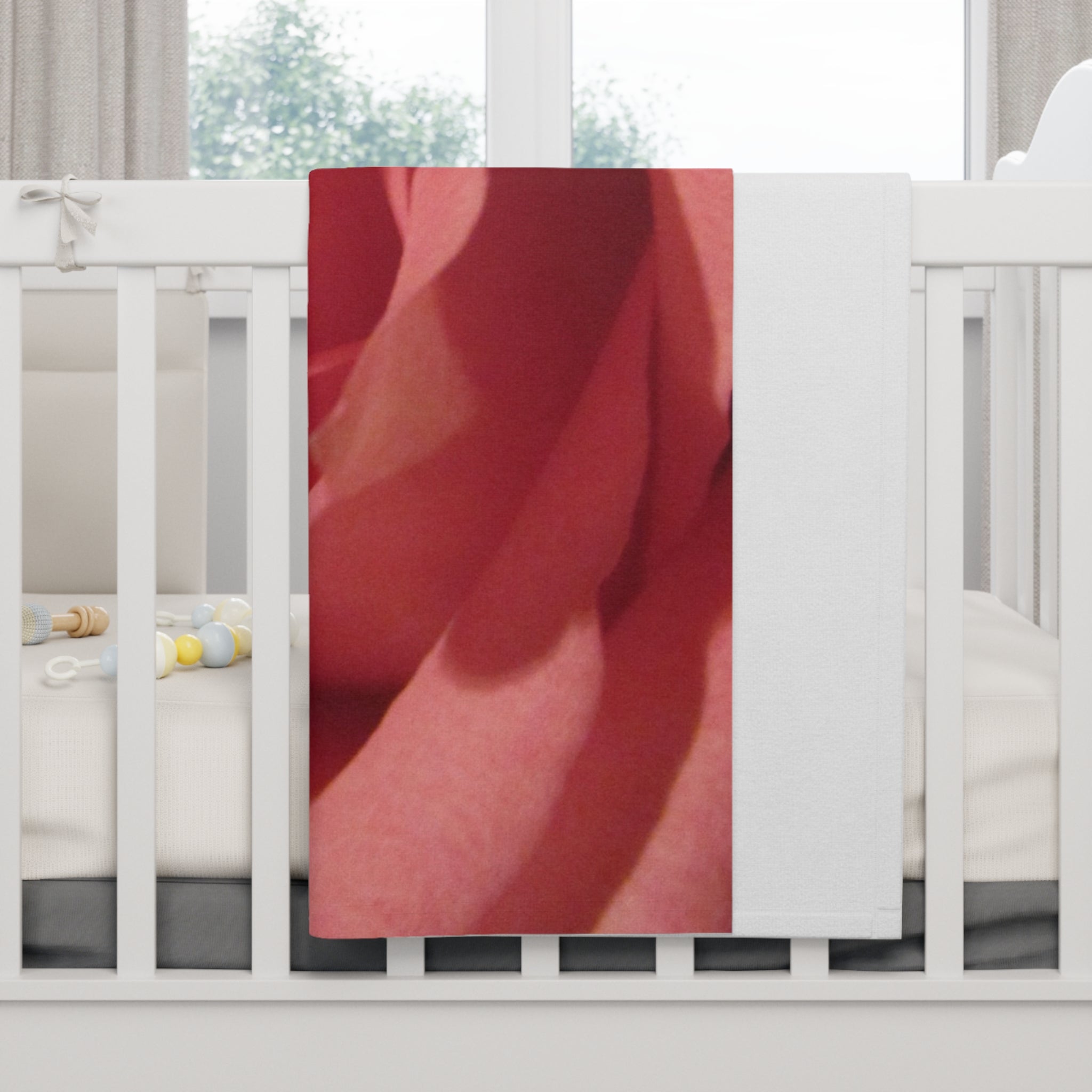 Rose Petal Baby Blanket - Soft Fleece Nursery Decor 30x40 | Blossom Blankets