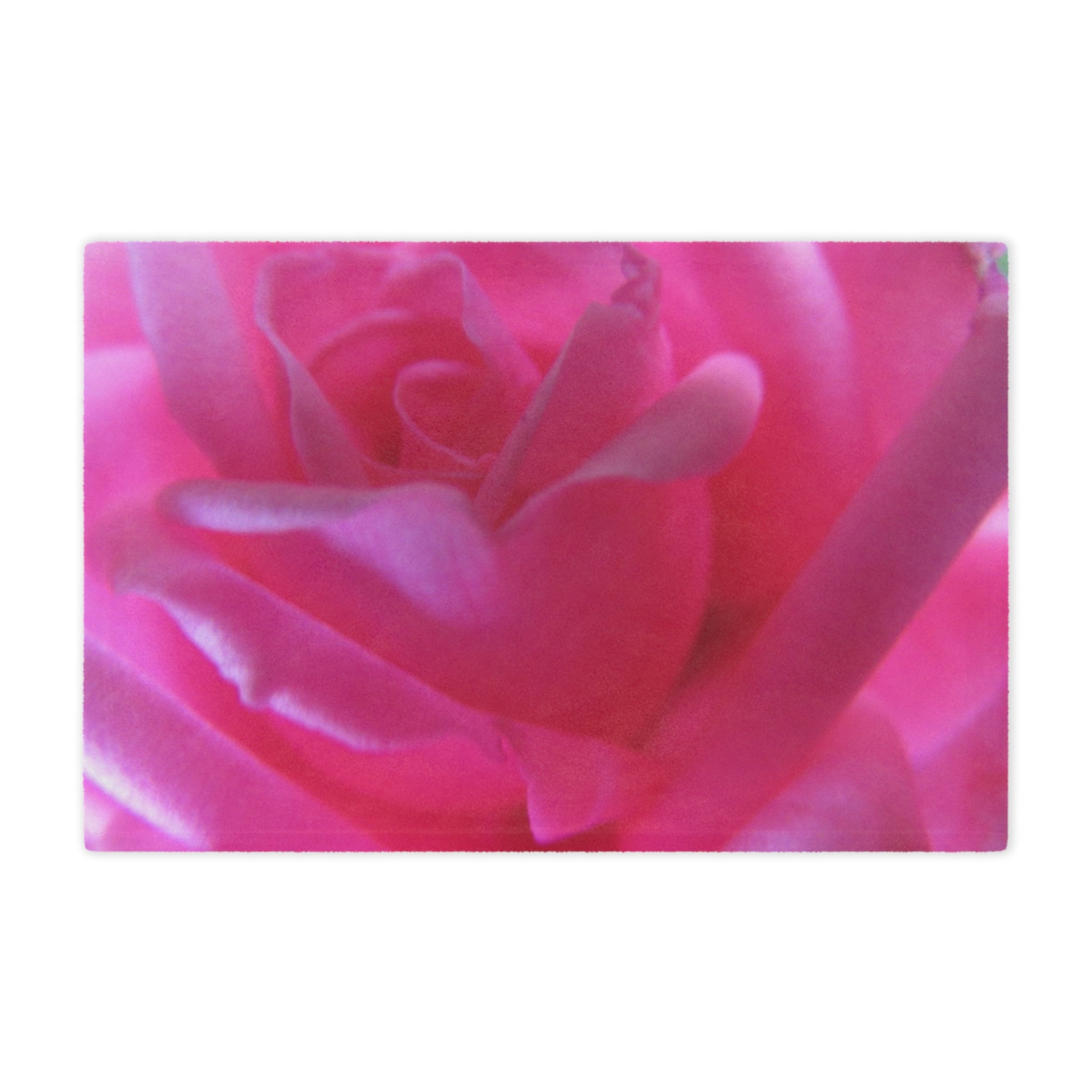 Realistic Vibrant Pink Rose Minky Blanket - Luxurious Garden Comfort Bedding | Blossom Blankets