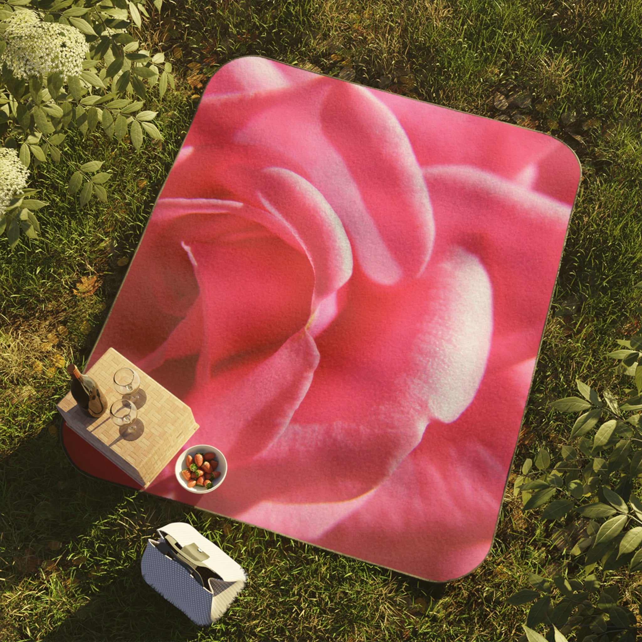 Pink Rose - Picnic Blanket | Blossom Blankets