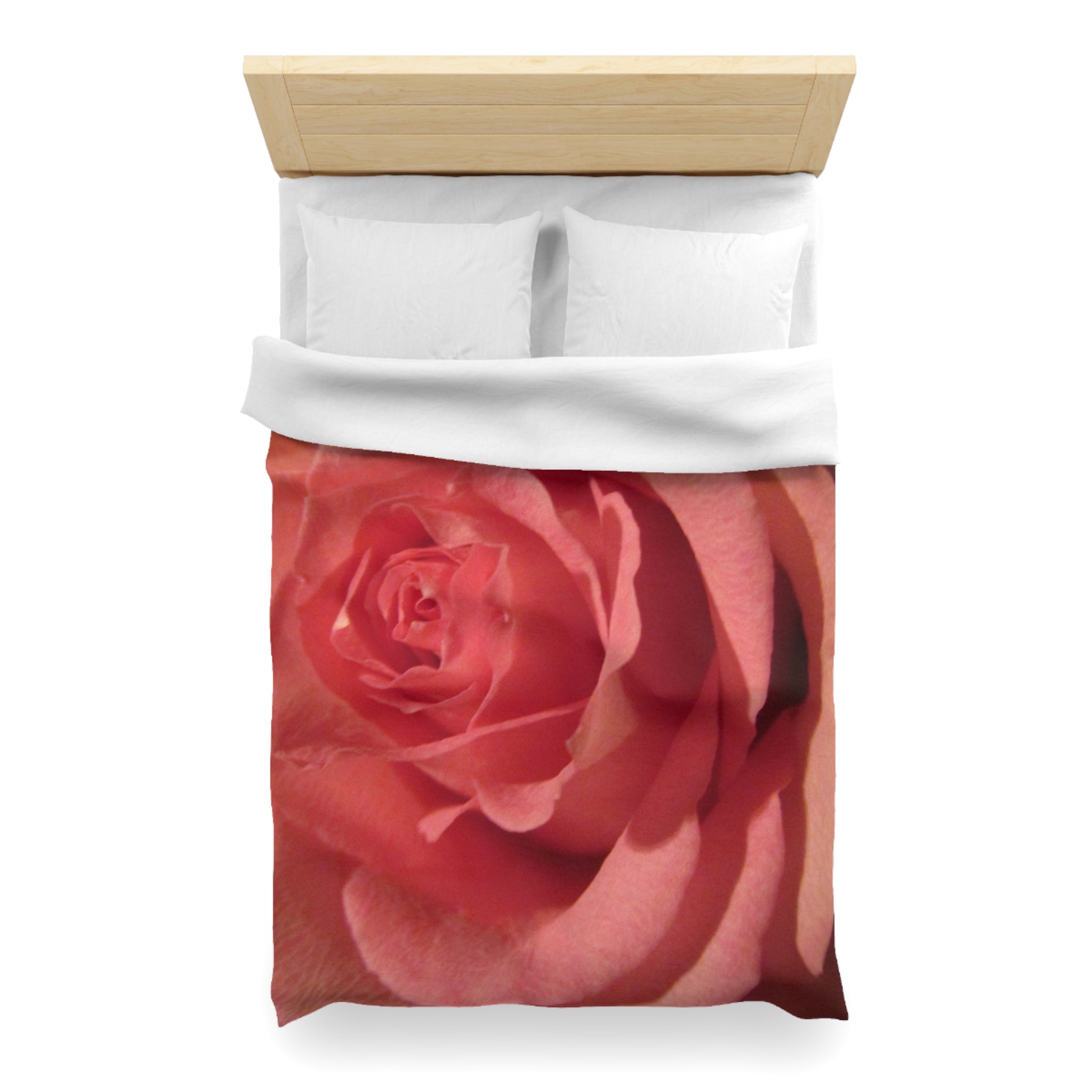 Romantic Rose Microfiber Duvet Cover - Blossom Blankets