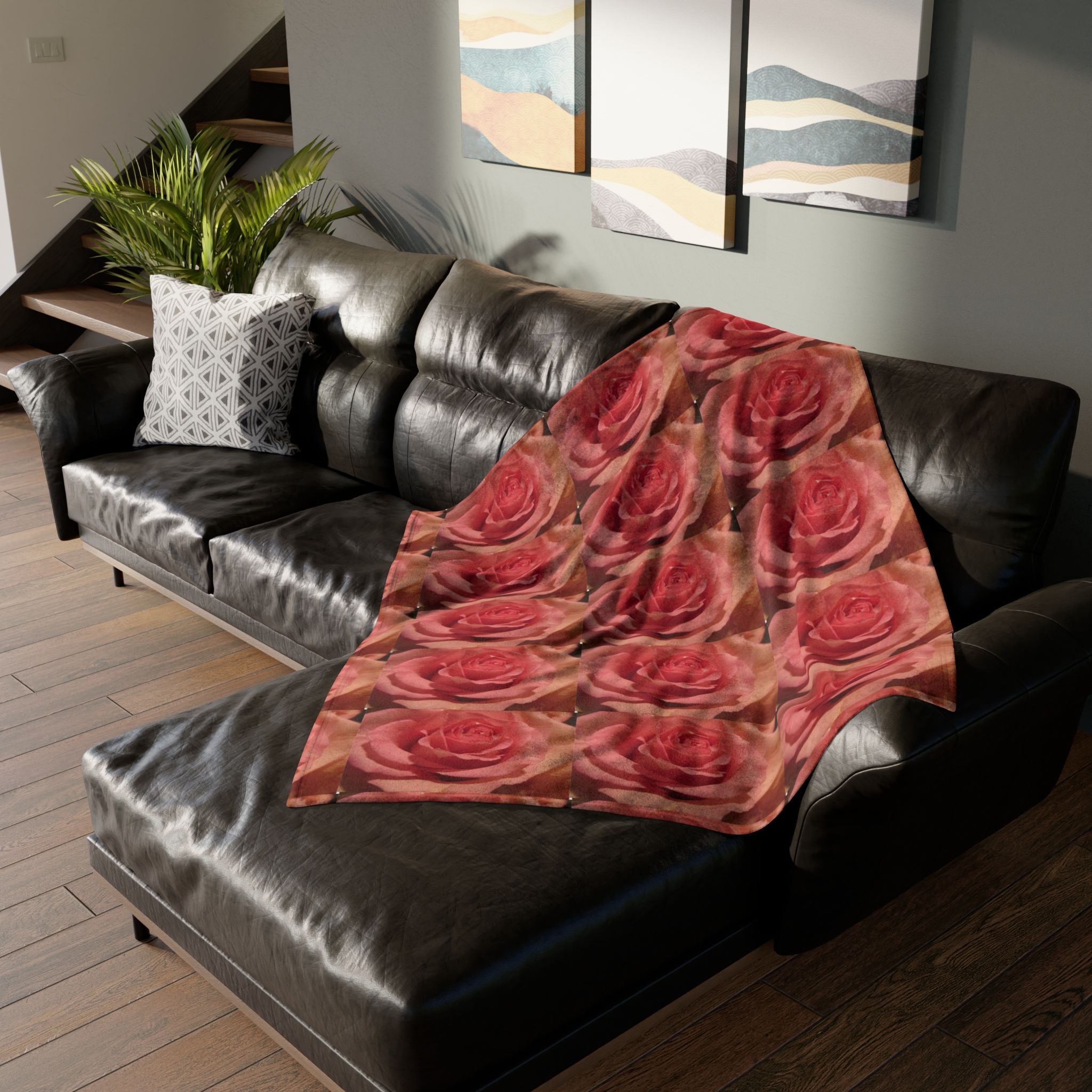 Realistic Rose Pattern Blanket - Romantic Garden Soft Polyester Bedding | Blossom Blankets