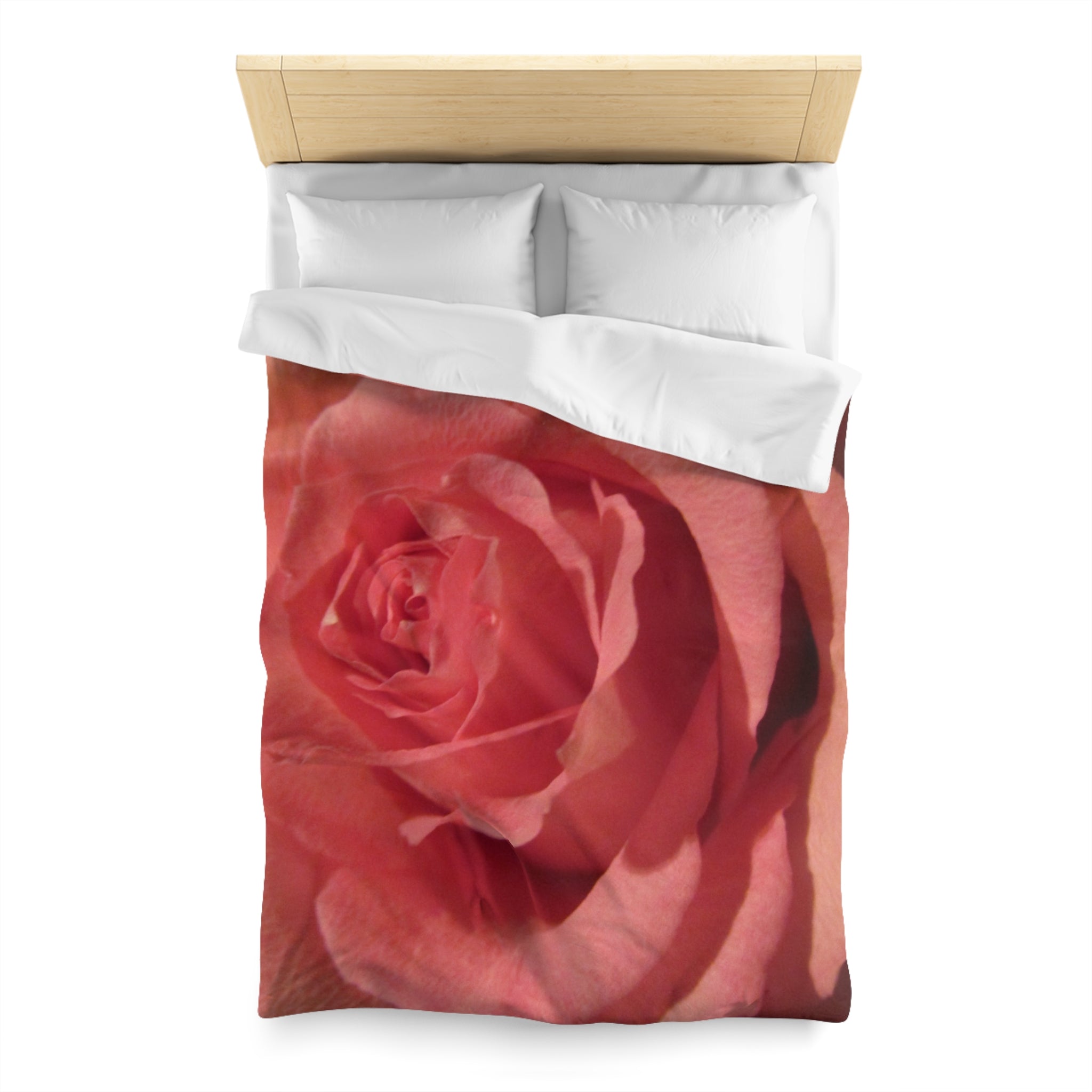 Romantic Rose Microfiber Duvet Cover - Blossom Blankets
