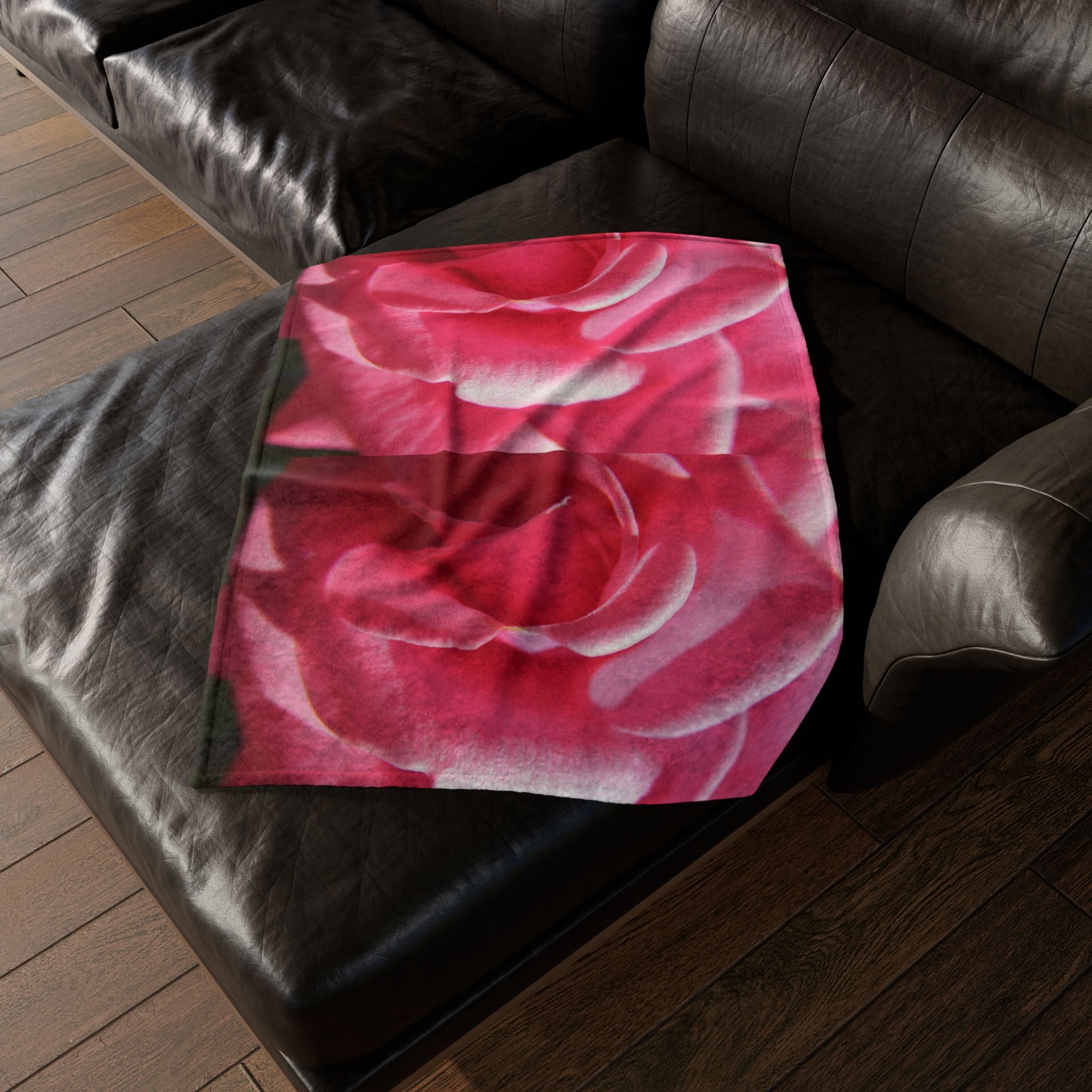 Pink Rose Blanket - Soft Polyester Fleece | Blossom Blankets