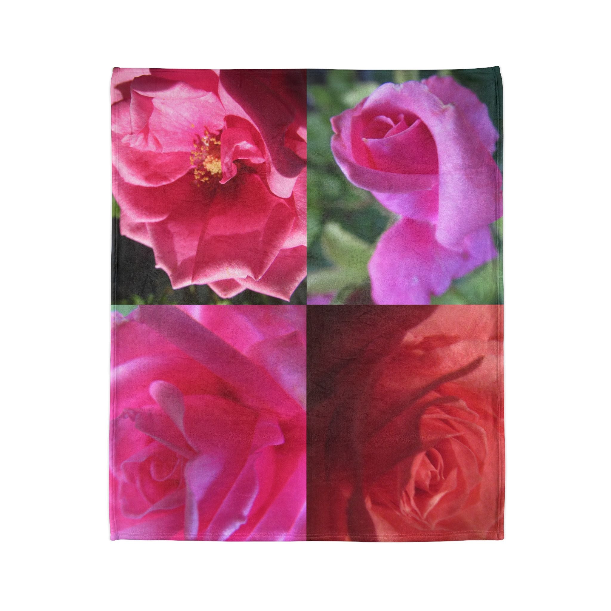 Pink Rose Blanket - Soft Polyester | Blossom Blankets