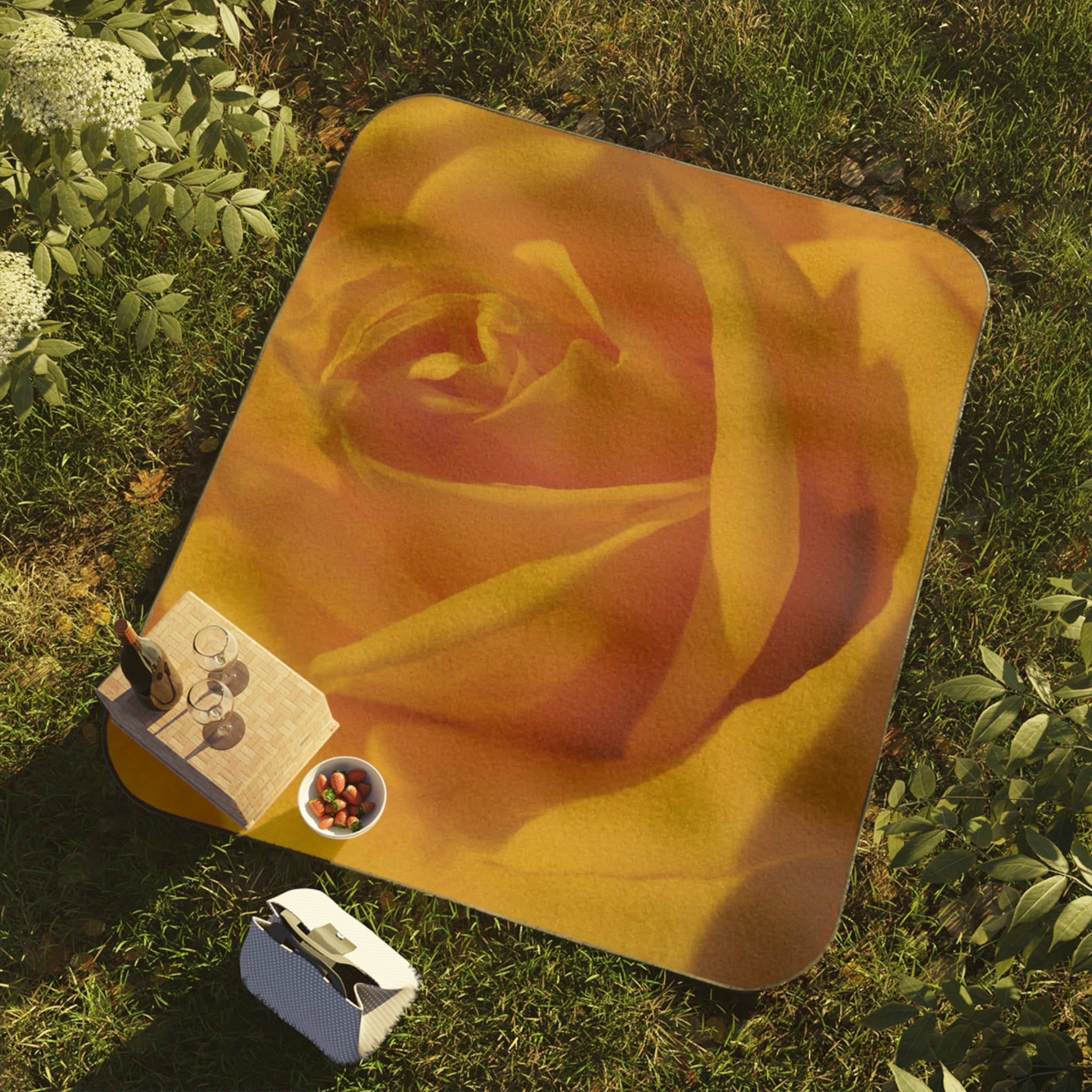 Yellow Rose - Picnic Blanket | Blossom Blankets