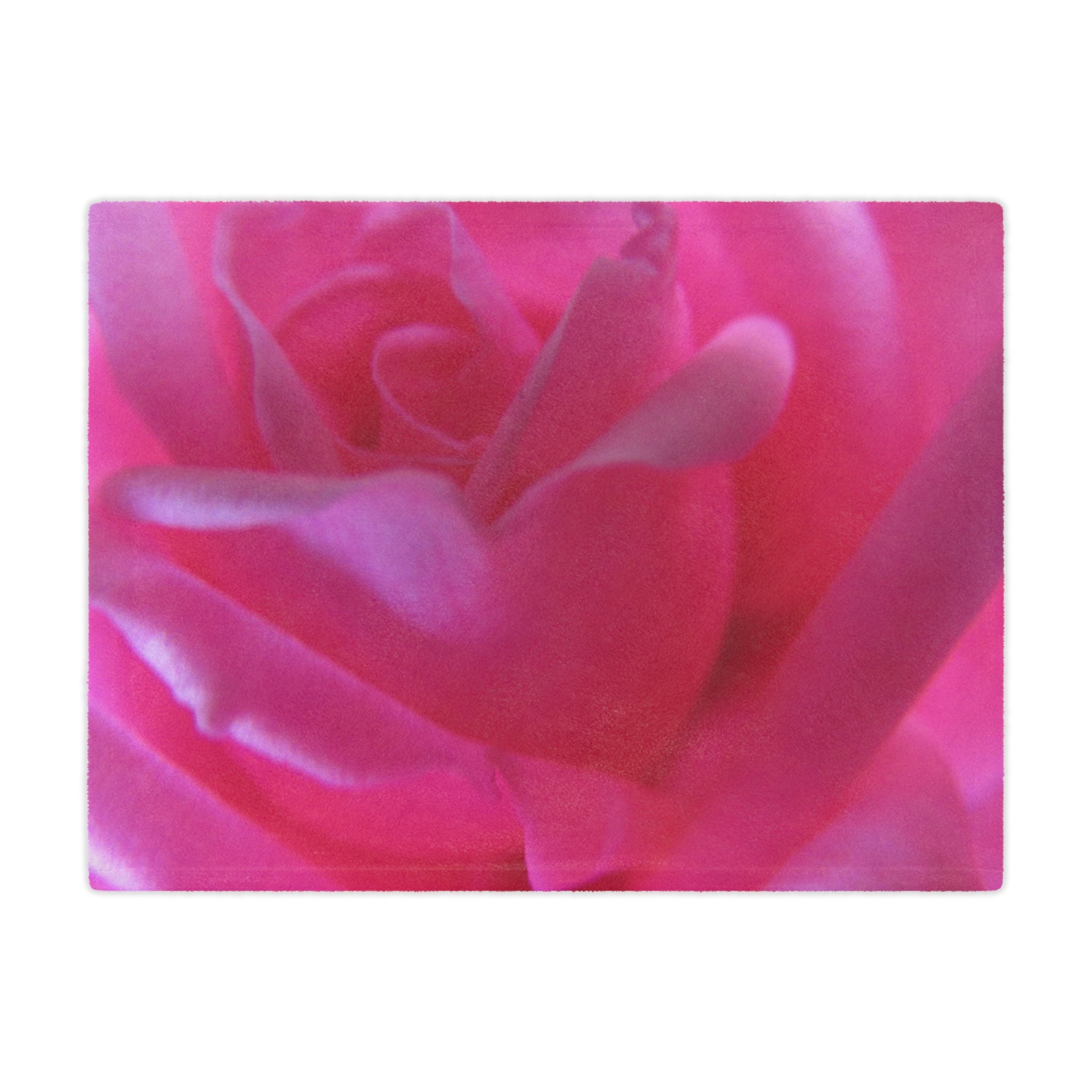 Realistic Vibrant Pink Rose Minky Blanket - Luxurious Garden Comfort Bedding | Blossom Blankets