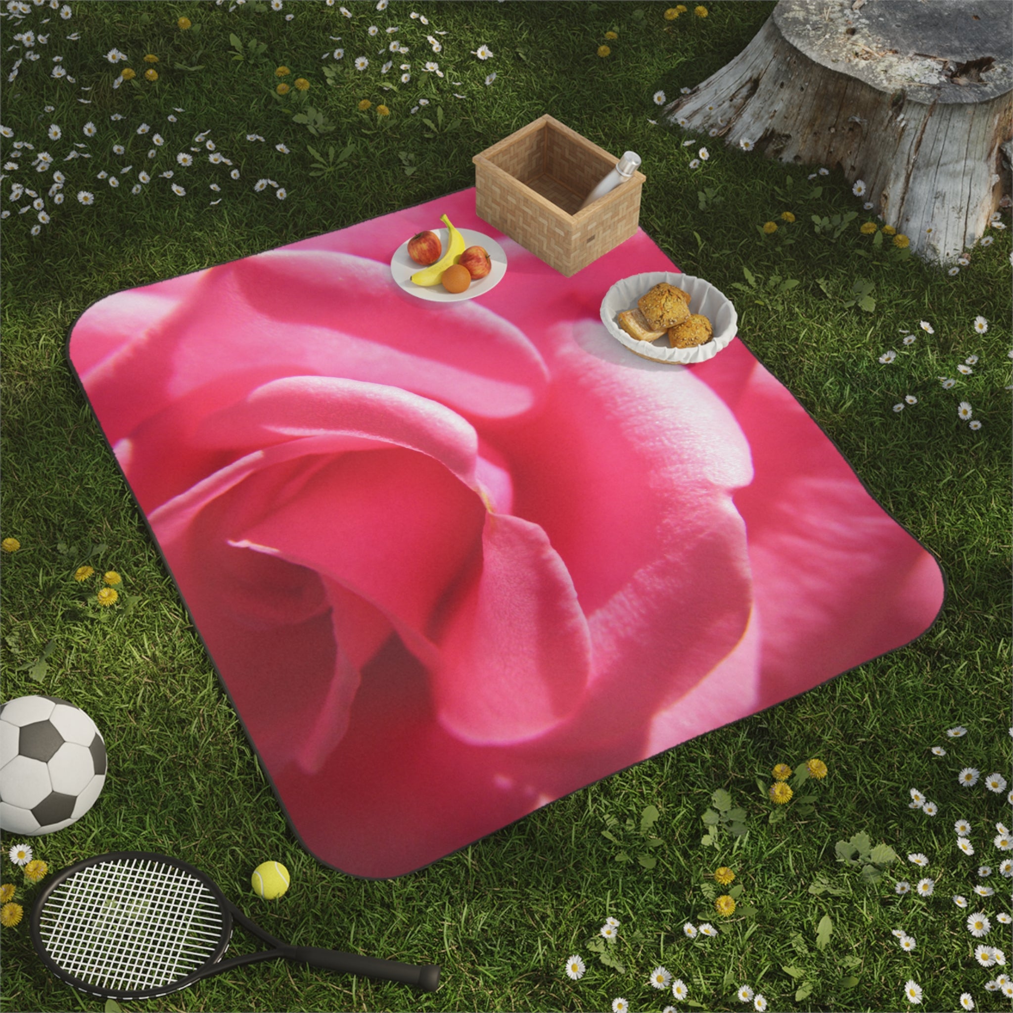 Pink Rose - Picnic Blanket | Blossom Blankets