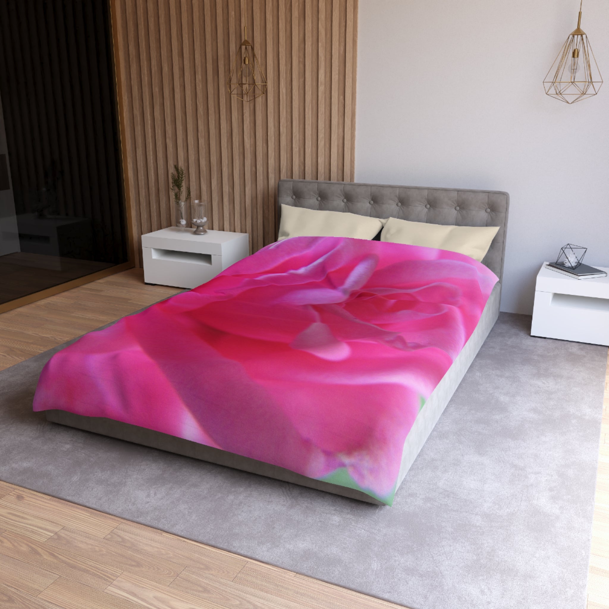 Vibrant Floral Microfiber Duvet Cover - Blossom Blankets