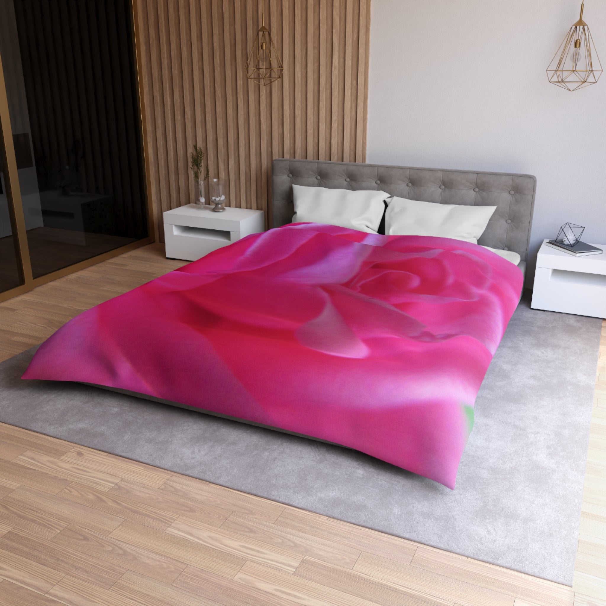 Vibrant Floral Microfiber Duvet Cover - Blossom Blankets