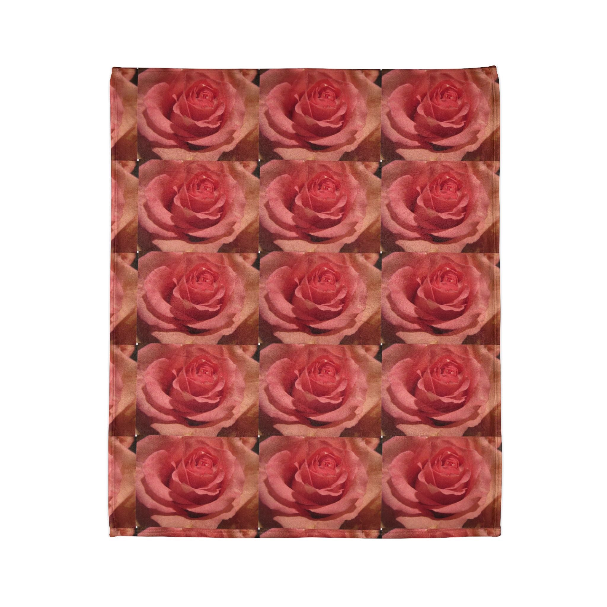 Realistic Rose Pattern Blanket - Romantic Garden Soft Polyester Bedding | Blossom Blankets