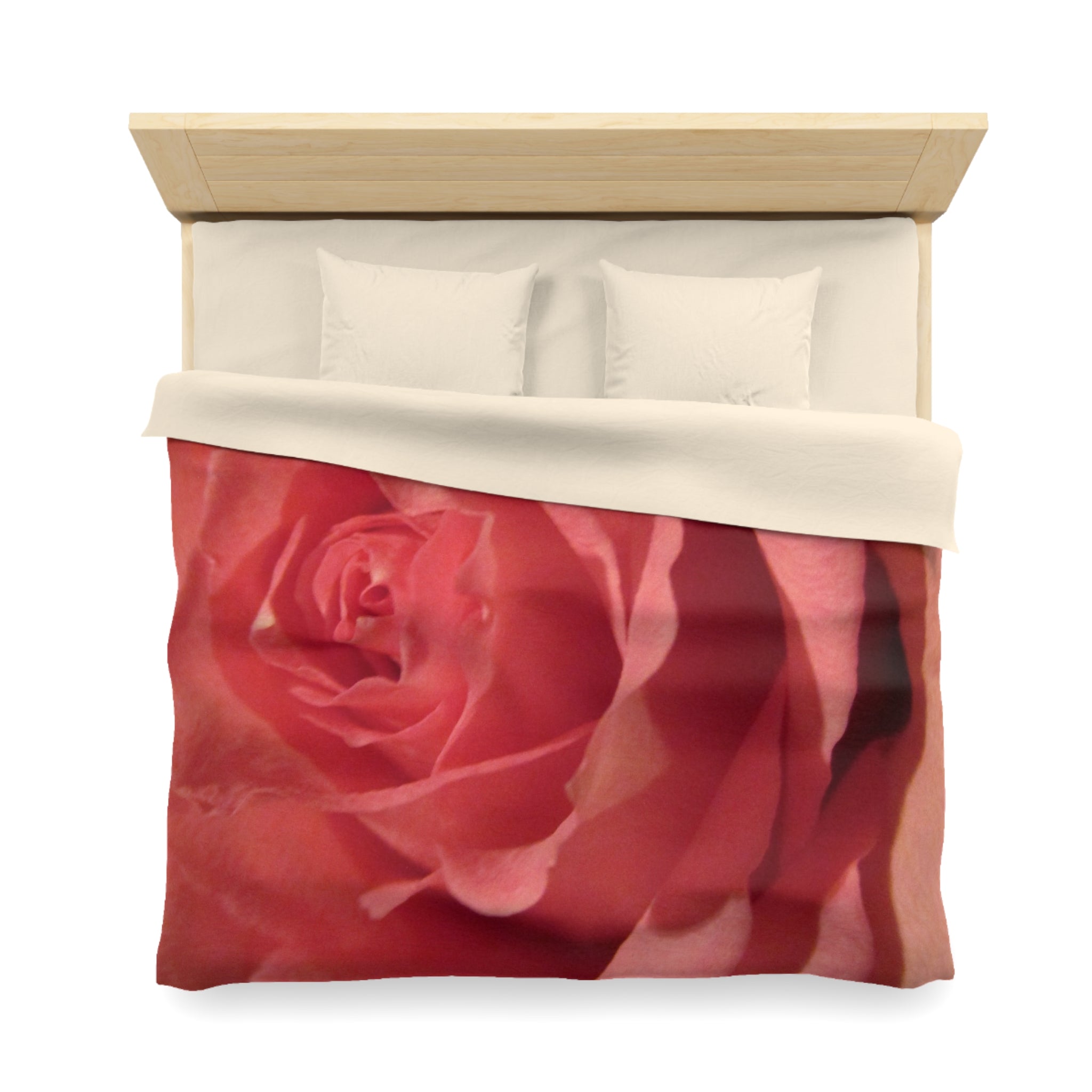 Romantic Rose Microfiber Duvet Cover - Blossom Blankets